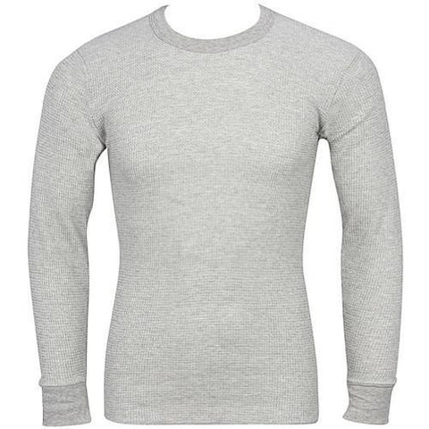 Indera - Mens Regular and Tall Long Sleeve Thermal Top, 800LS (Grey / Small)