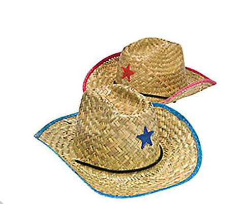 Adult’s Cowboy Hats with Star 12-pc set