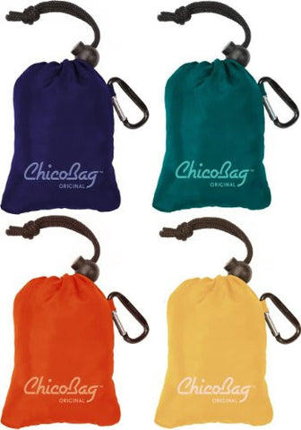Reusable Shopping Tote/Grocery Bag 4 Pack Assortment (1 Mazarine,1 Aqua,1 Orange,1 Yellow)