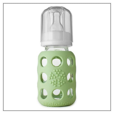 4 oz Glass Baby Bottle - Spring Green