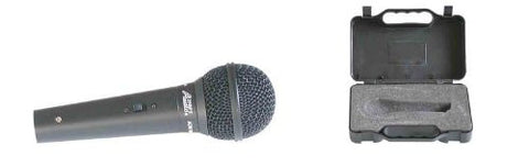 Audio2000s ADM1064B Professional Cardioid Dynamic Microphone With 16 ft. Detachable Cable - Black Metal