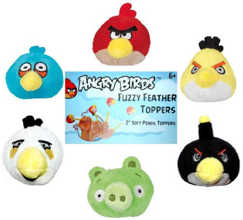 Angry Birds Soft Pencil Topper, Pack of 6