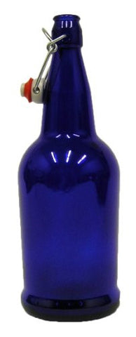 Blue, EZ Cap Liter Bottles  Case/12 with caps