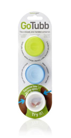 GoTubb, 3-Pack, Small (0.4oz), Clear/Green/Blue