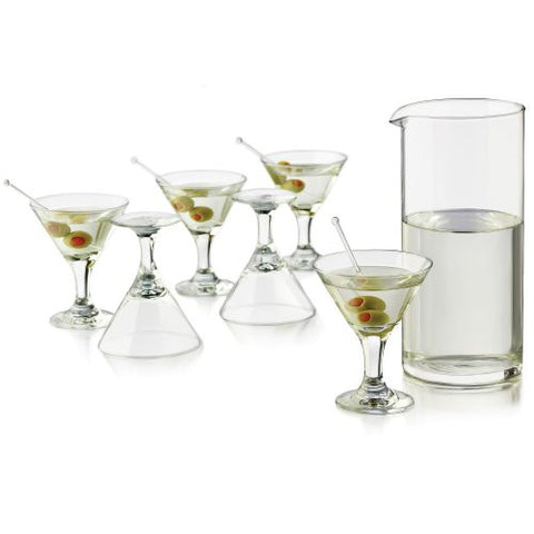 Libbey 7-Piece Cocktails Mini Martini Pitcher and Glass Set