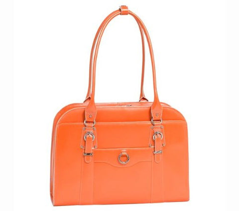 HILLSIDE Leather Ladies' Briefcase Orange