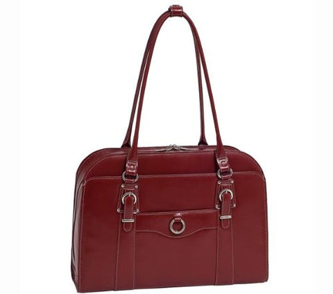 HILLSIDE Leather Ladies' Briefcase Red