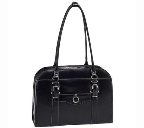 HILLSIDE Leather Ladies' Briefcase Black