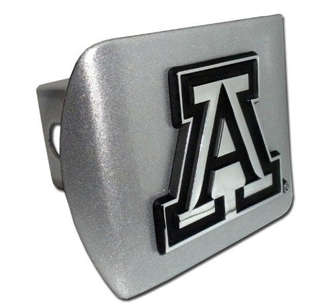 Arizona (Block “A”) Brushed Chrome Hitch Cover