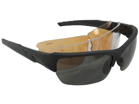 Wiley X: WX-Valor Glasses - Matte Black Frame / 3 Lens Package (Smoke Grey / Clear / Light Rust)