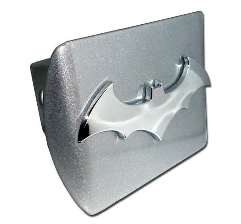 Batman Oval Brushed Chrome Hitch Cover