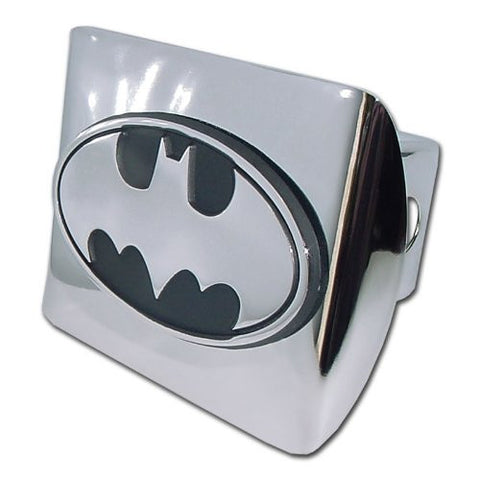 Batman Oval Shiny Chrome Hitch Cover