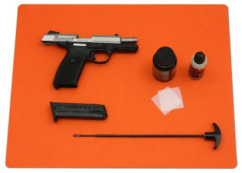 Small Gun Cleaning Pad Handgun Size - 16x20, Orange