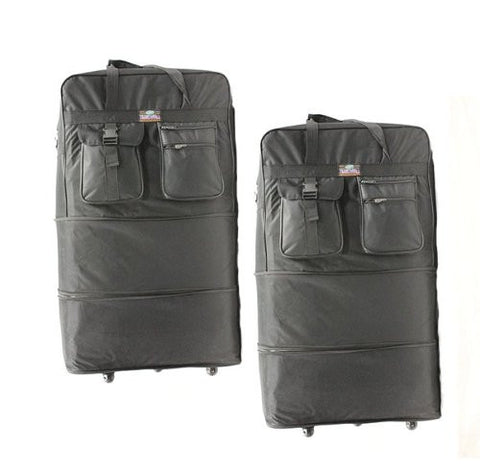 600D Polyester, Expandable Wheel Bag, 40” x 24 1/2” x 14 1/2”, Black