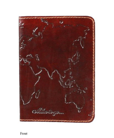 Leather World Passport Cover - Brown