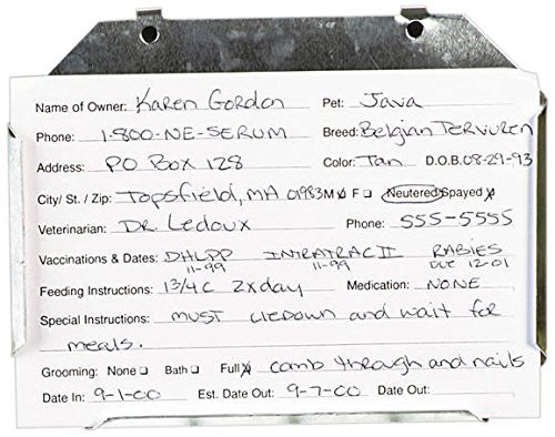 Kennel Cards, 100 Pk - 4 x 6 in