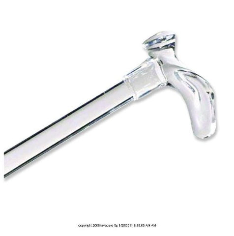 Clear Lucite Cane With Contour Handle Right, Clear