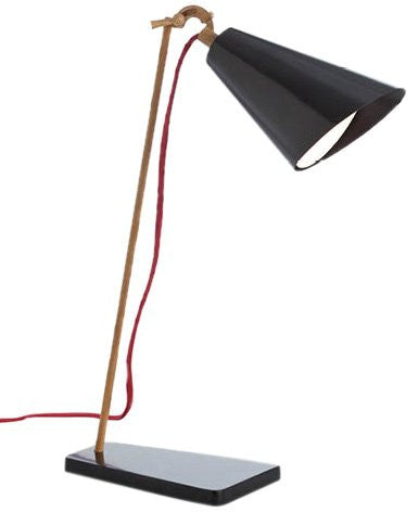 Rio Desk Lamp, Faux Wood Painted Iron/Black Iron
