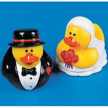 Bride & Groom Rubber Duckies 12-pc