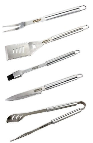 5 pc Tool Set with 4 Steak Thermometers (set of 9)