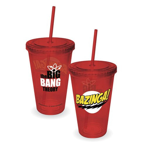 The Big Bang Theory Bazinga Acrylic Travel Cup Tumbler with Straw