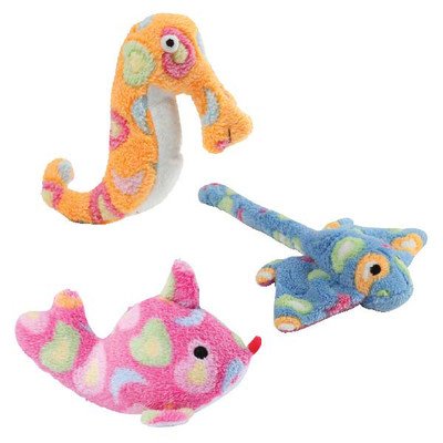 Zanies Sea Charmers Dog Toys - Pink, Stingray