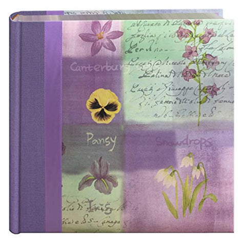 Bella Farbric Ribbon Designer Photo Album 200-Pocket, 4" x 6" - Lilac