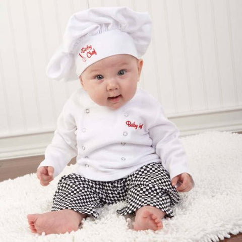 “Big Dreamzzz” Baby Chef Three Piece Layette in Culinary Themed Gift Box
