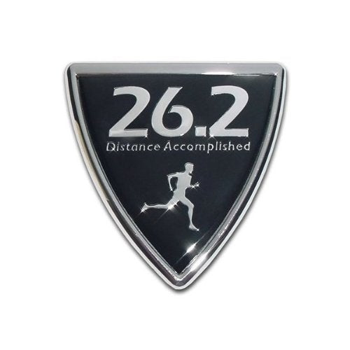 26.2 Marathon Shield Chrome Emblem, Shiny