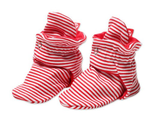 Zutano Baby-Girls Infant Candy Stripe Bootie, Red, 6 Months