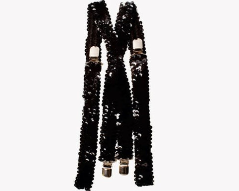 Black Sequined Suspenders