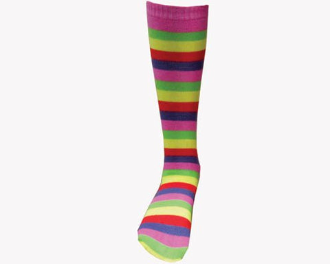 Pink Striped Knee Socks