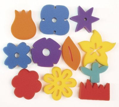 Sponge Flowers - 3", 11 pcs