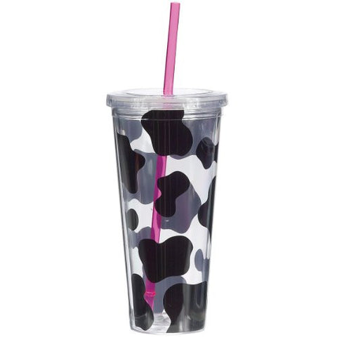 Cow 22oz Insulated Tumbler with Straw
