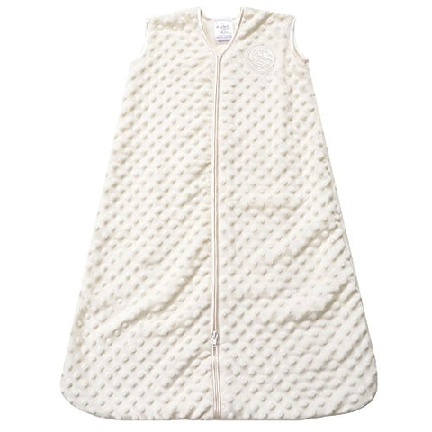 SleepSack Wearable Blanket, Plushy Dot Velboa (Cream, Large)