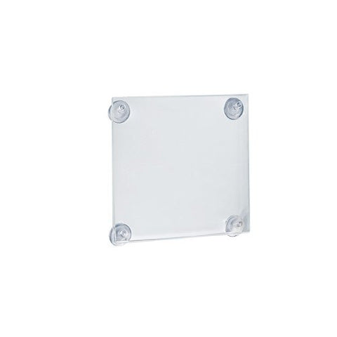 11" x 8 1/2" Acrylic Sign Holder With Suction Cups, Clear