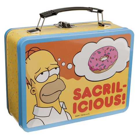The Simpsons Large Tin Tote, Yellow 9" x 3.5" x 7.5" (not in pricelist)