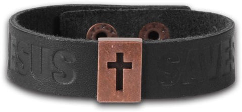 Copper Slot Cross - Mens Christian Bracelet
