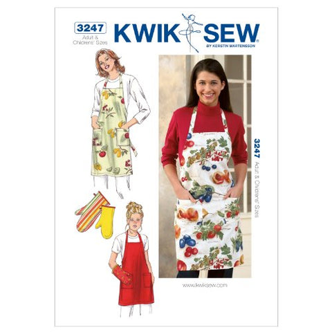 Kwik Sew Pattern - Aprons Apron and Oven Mitt