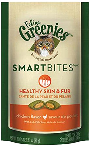 Greenies Feline Smart Bite Skin & Fur Treats - Chicken