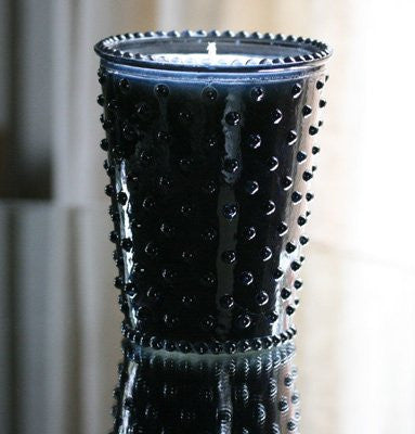Ambergris Hobnail Glass Candle