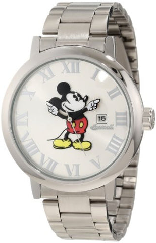 Ingersoll Unisex Disney Classic Time Presentation Mickey Metal Watch, Bracelet/ Silver Dial
