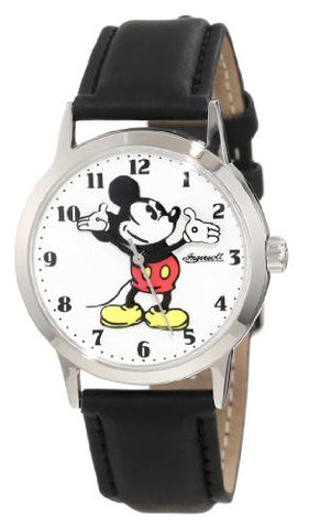 Ingersoll Watches Presentation Mickey Watch, Black Nu Buck-White Dial