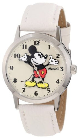 Ingersoll Watches All Day Mickey Watch, White Strap-Cream Dial