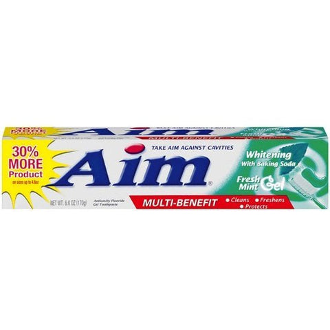 Aim Toothpaste 6 oz - Whitening with Baking Soda