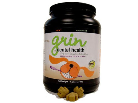 1Kg jar Grin Dental Chews - Fresh Breath, Teeth & Tummy!