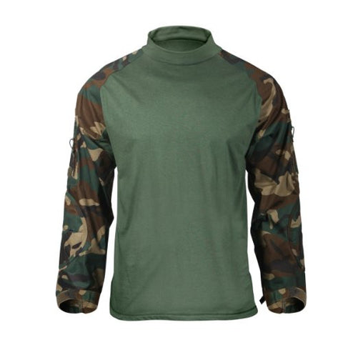 Woodland Camo Combat Shirt - Large
