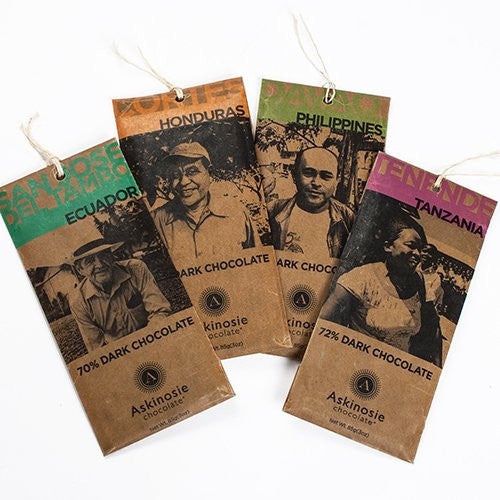Single Origin Bean-to-Bar Chocolate Bars by Askinosie, 70% San Jose Del Tambo, Ecuador Dark Chocolate Bar