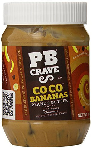 PB Crave Peanut Butter, Coco Banana Premium, 16 Ounce