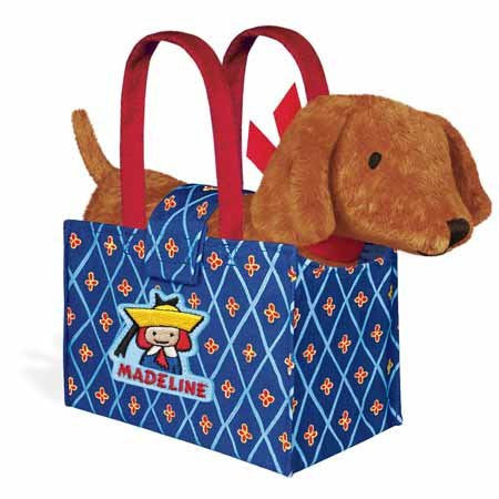 Genevieve the Dog in Madeline Tote Bag 9"